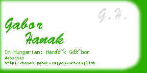 gabor hanak business card